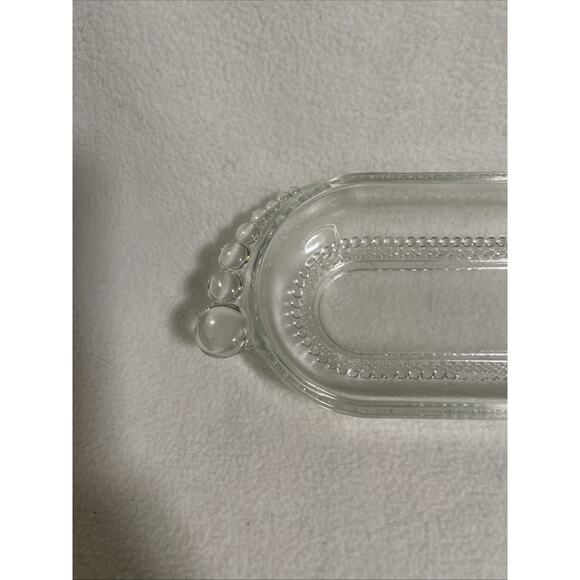 Duncan & Miller Teardrop Elegant Glass Relish Pickle Dish Snack Tray Oval. BB - Picture 3 of 6